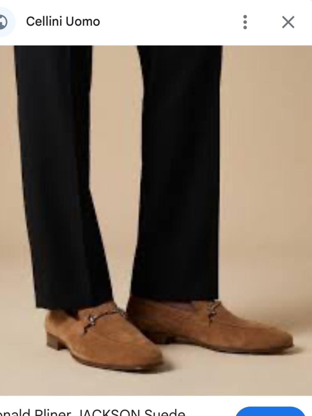 Donald J. Pliner Men's Tan Suede Bit Loafers 9.5